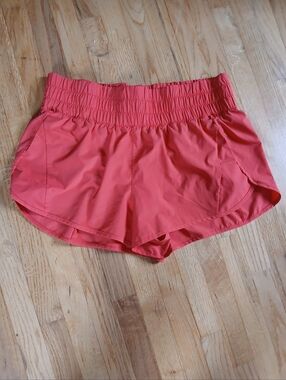 Red Orange Athletic Shorts